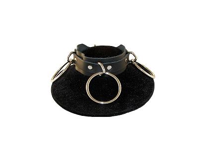 Leather Large RING Choker
