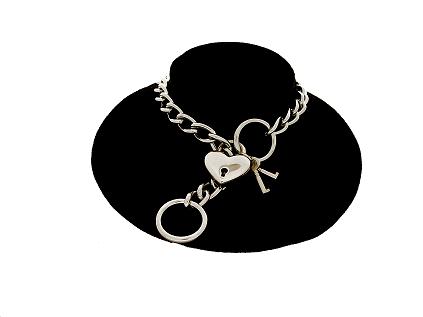 Silver Heart Double RING Chain