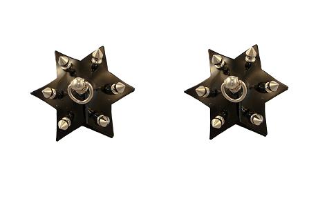 Patent LEATHER Star 1/2'' Spikes & Knocker