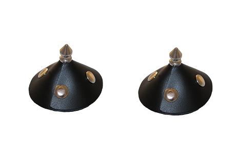 LEATHER Round Rivets & 1/2'' Spike Center