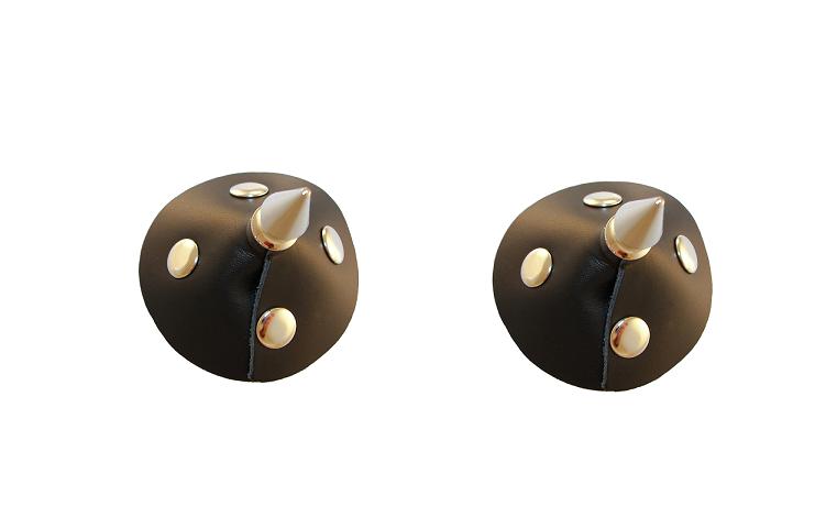 LEATHER Round Rivets & 1'' Spike Center