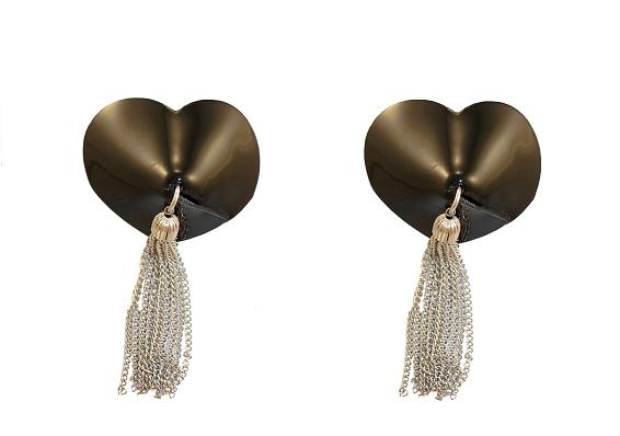 Patent LEATHER Heart With Tassel
