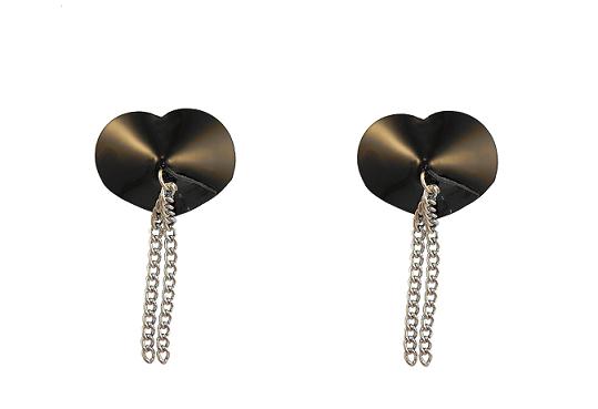 Patent LEATHER Heart With Chains