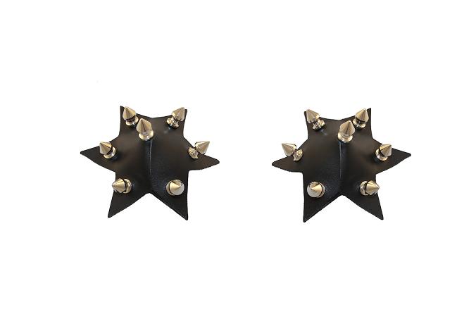 LEATHER Star Pasties With 1/2'' Spikes