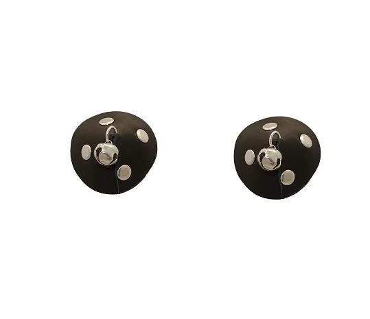 LEATHER Round Rivets & Small Jingle Bell