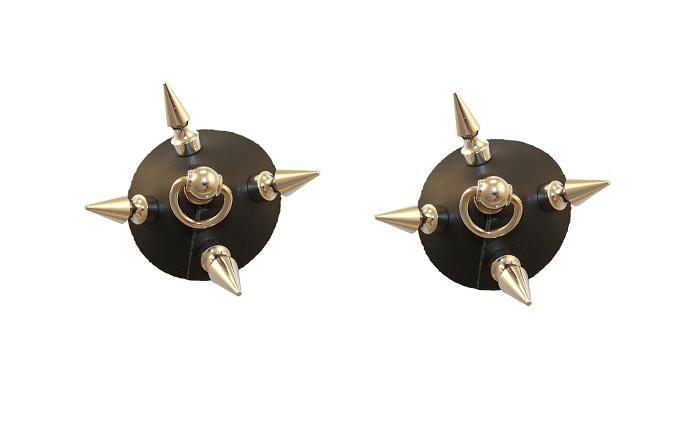 LEATHER Round 1'' Spikes & Knocker