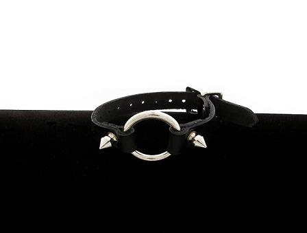 Leather Small Spike Wristband 1'' RING.