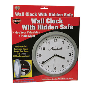 WALL CLOCK WITH HIDDEN SAFE