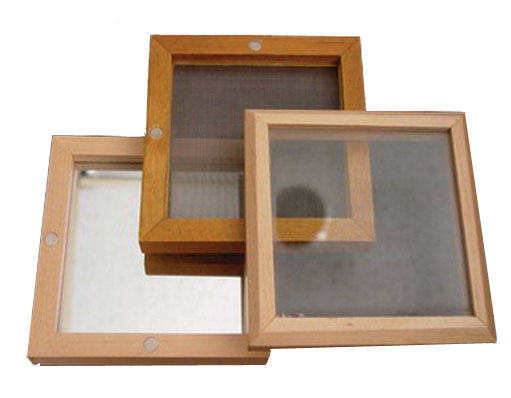 8 X 8'' 3 PART POLLEN SIFTER  WITH GLASS LID