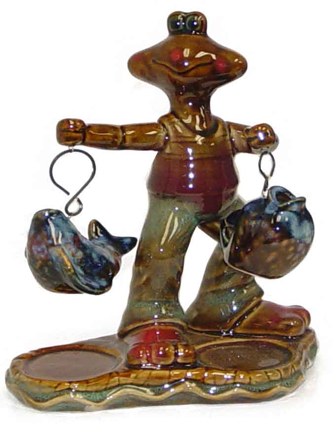 STANDING FROG WITH OIL WARMER
