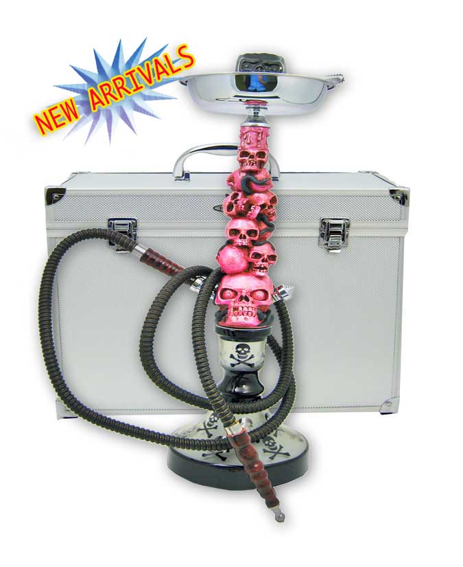 SKULL HOOKAH 1 HOSE WITH SUITCASE