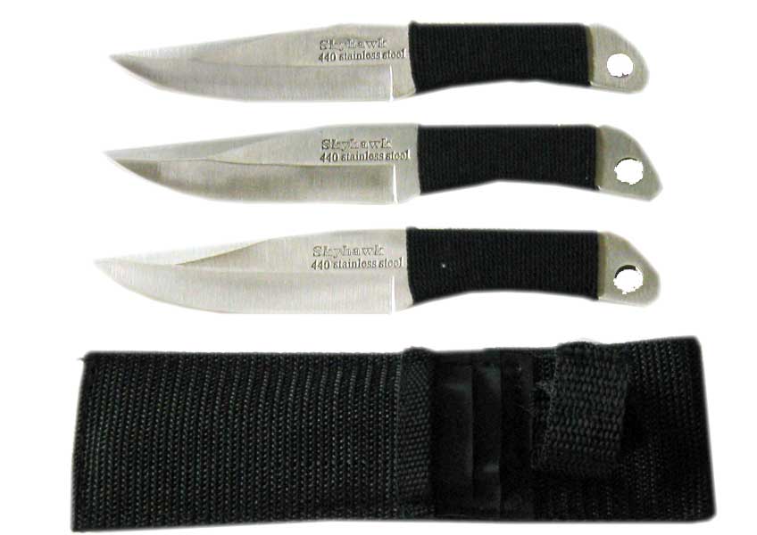 3 PC THROWING KNIFE SET WITH POUCH