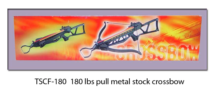 METAL STOCK CROSSBOW, 180LBS DRAW WEIGHT/PULL STRENGTH