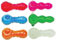 4'' PYREX LIQUID FILLED PIPE, ASSORTED COLORS