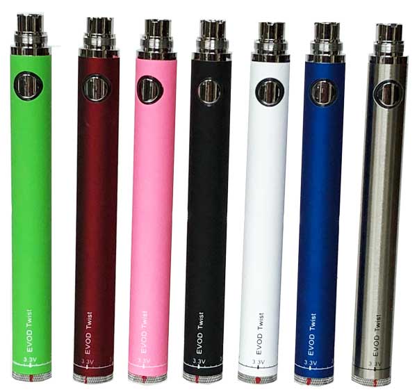 EVOD CARTRIDGE BATTERIES 1100mah  ASSORTED COLORS