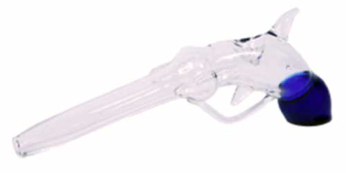 GLASS GUN TOBACCO PIPE