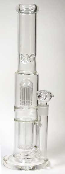 16''  UNIQUELY DESIGNED PYREX WATER PIPE, GLASS ON GLASS