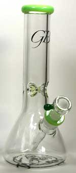 12 TALL GB GLASS WATER PIPE 9MM X1.5'' GREEN
