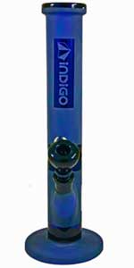 Indigo Straight Tube 15'' Tall Water PIPE Blue