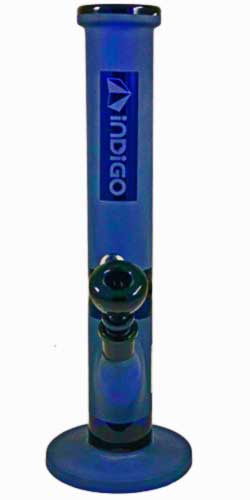Indigo Straight Tube 15'' Tall Water PIPE Blue