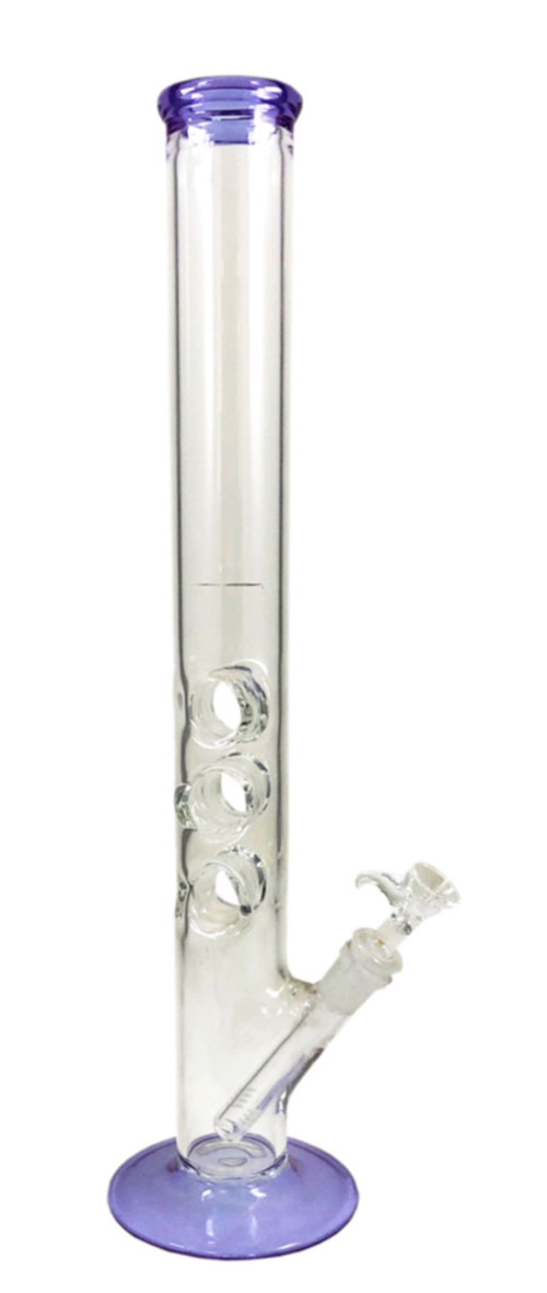 18'' Tall Grip Flute Handle Water PIPE 9mm Tube