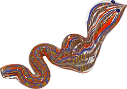 Cobra GLASS PIPE 5'' Long Multi-colored