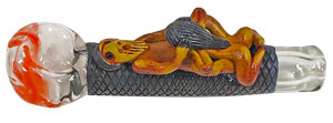 Jamaican Poly Resin Figurine Hand PIPE, 4.5'' long