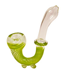 Green Tube Sherlock PIPE with feet 6'' Tall, Inside Out