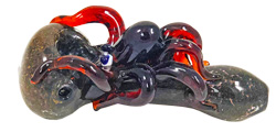 4.5'' HAND MADE GLASS HAND PIPE WITH OCTOPUS