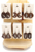 COCONUT EARRINGS DISPLAY