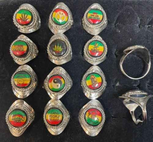 Alpaca wire rasta rings