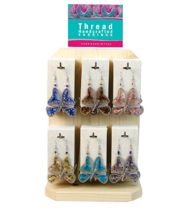 Assorted butterfly with beads EARRINGS