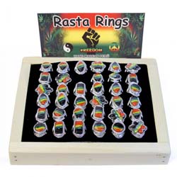 Alpaca wire rasta rings