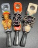 MULTI COLOR WOOD HAND PIPE W/ASSORTED FIGURINES