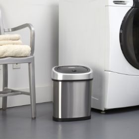 Smart Motion Sensor Trash Can 3.2 Gal Stainless Steel Oval
