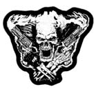 SMOKING PISTOL SKULL PATCH