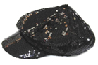 SEQUIN BLACK BASEBALL HAT