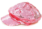 SEQUIN PINK BASEBALL HAT -* CLOSEOUT NOW ONLY $ 2 EA