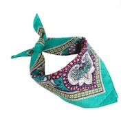 TEAL BEAUTIFUL MULTI COLOR PAISLEY DESIGN BANDANNA