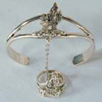 CASTLE CUFF SLAVE BRACELET W RING ON CHIAN * - CLOSEOUT $ 5