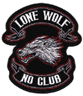 LONE WOLF NO CLUB PATCH