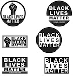 BLACK LIVES MATTER 6 PACK ASSORTED STICKERS
