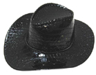 BLACK SNAKE SKIN COWBOY HAT  *- CLOSEOUT NOW $ 3.50 EACH