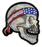 USA SKULL BANDANA PATCH