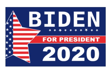 2020 BIDEN FOR PRESIDENT (blue) 3 x 5 FLAG (sold by the peice)