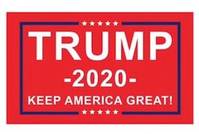 RED 2020 DONALD TRUMP 3 X 5 FLAG