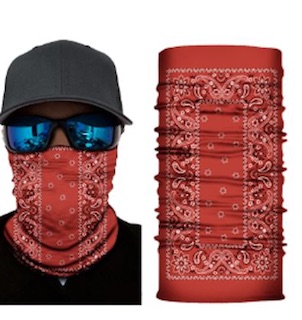 RED PASILEY MULTI FUNCTION SEAMLESS BANDANA WRAP