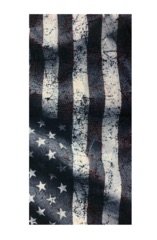 GRAY USA FLAG MULTI FUNCTION SEAMLESS BANDANA WRAP