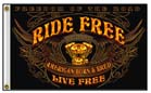 RIDE FREE LIVE FREE DELUXE 3 X 5 BIKER FLAG