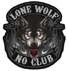 LONE WOLF NO CLUB 5 INCH PATCH